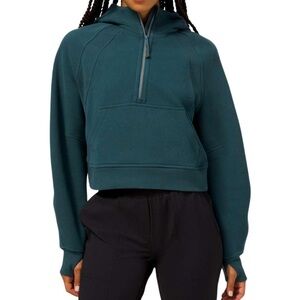 lululemon athletica Deep Teal Cropped Scuba Hoodie